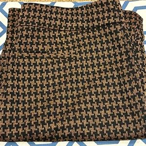Black & Brown Patterned Wide Leg Pants